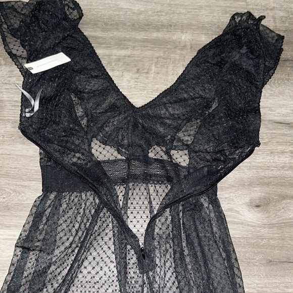 By Anthropologie Ruffle sheer Mesh Maxi dress - Picture 9 of 10